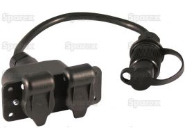 Adattatore per presa doppia Aux a 3 spine