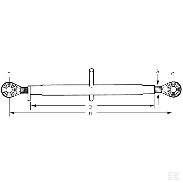 Terzo punto M27 450mm cat.2 - immagine 2