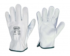 Guanto Pelle Fiore Bovino Bianco